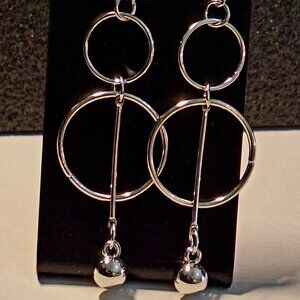 Multi--Circle Drop Stud Ball Dangle Earrings